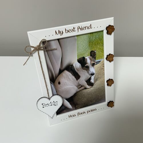 My best friend has four paws photo frame