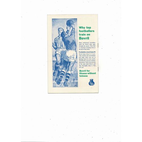 1963 England v Northern Ireland Football Programme