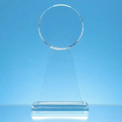 12.5cm Dia x 23cm x 12mm Clear Glass Ball Award