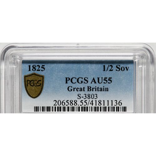 Rare 1825 King George 1111 gold half sovereign