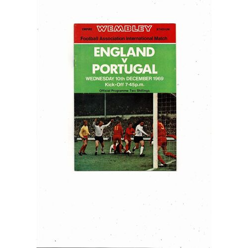 1969 England v Portugal Football Programme