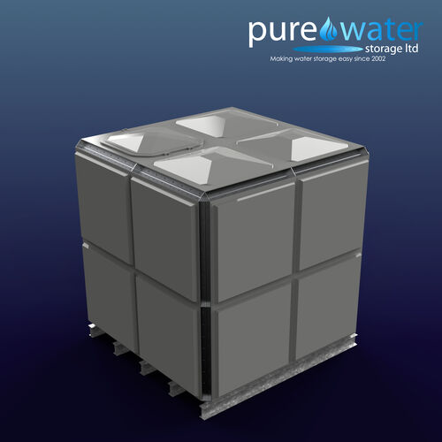 PW.2X2X2.TIF.AG - 9938 LITRE SECTIONAL WATER TANK, TOTALLY INTERNALLY FLANGED (TIF)