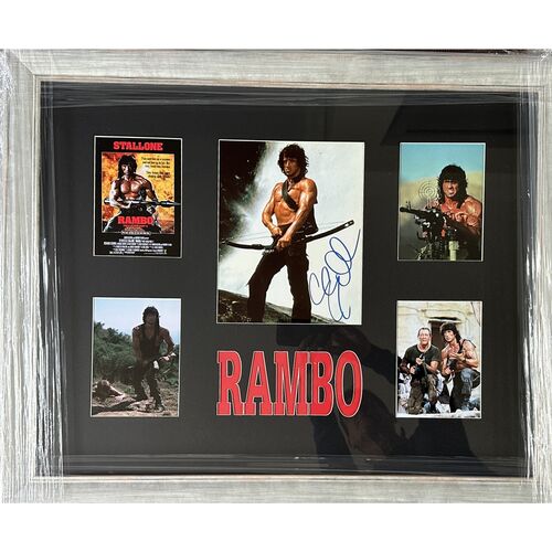 Stallone Signed Rambo Montage