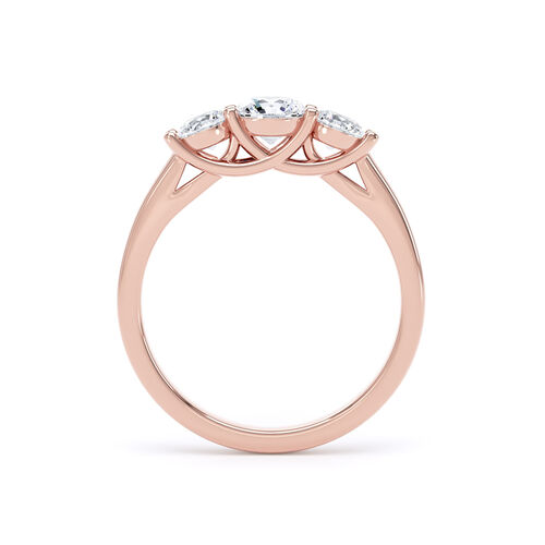 Graduated round brilliant cut diamond trilogy