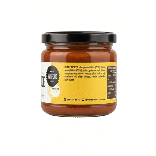 Hot Chilli Sauce - Jalapeño & Habanero by Manfood 300g