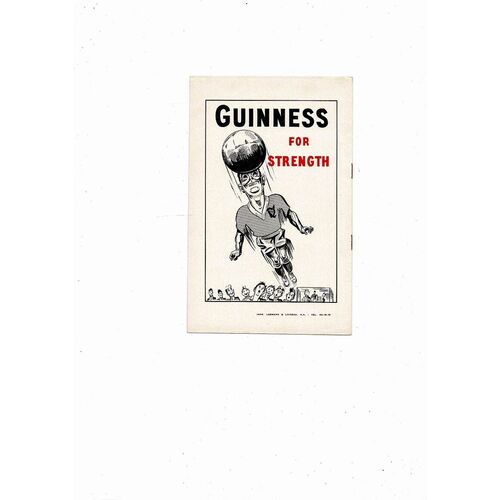1960 Belgium v Chile International Friendly Football Programme