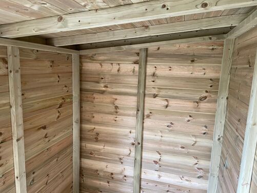 #P006 16x10 Pent Shed with Open Area