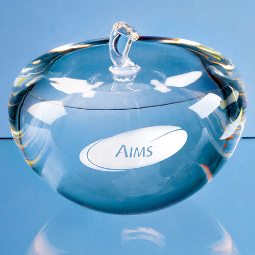 Optical Crystal Clear Apple 8cm