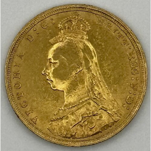 1889 Jubilee head full gold sovereign