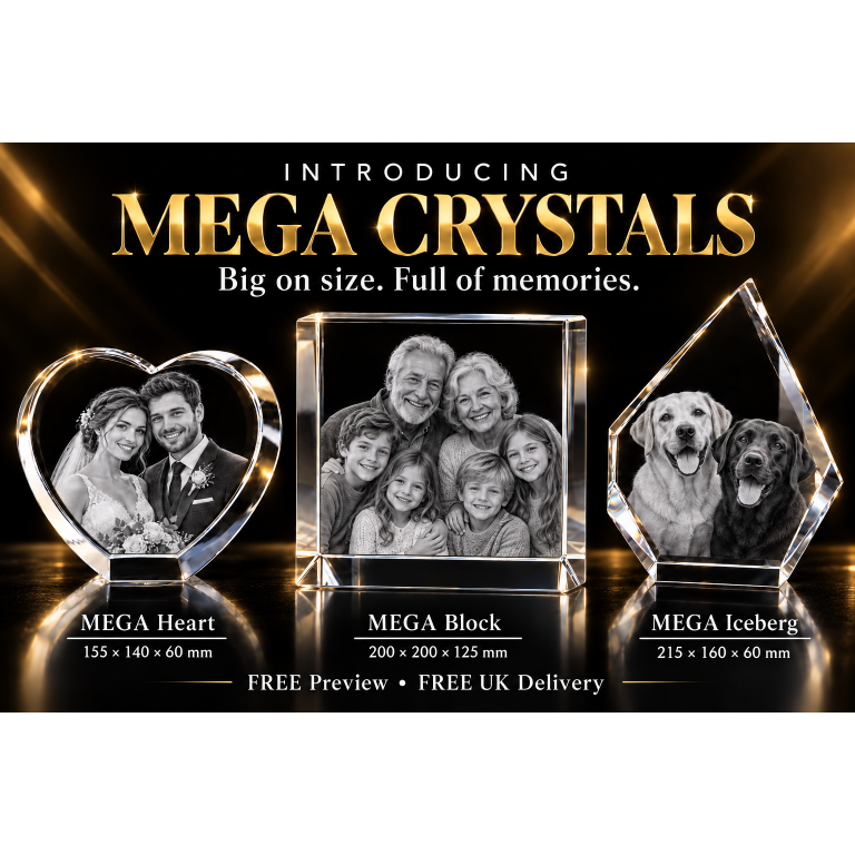 Personalised 3D Crystal Photo Gifts UK | 3DCrystalShop
