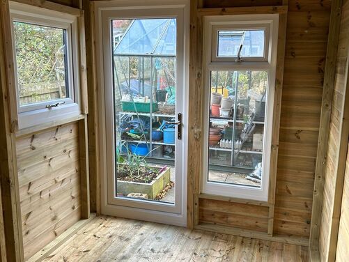 #PVC067 17x7 Pent Summer House Work Shop