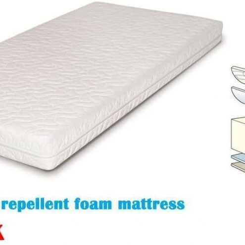 MCC Solid Wooden Baby Cot Bed Savannah City Sleigh Cotbed Toddler Bed & Premier Water Repellent Mattress - Made in England