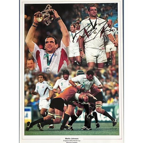 Martin Johnson Signed Print
