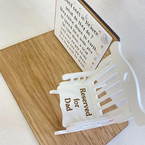 Save a Seat Memorial Chair - Loved One in Heaven Keepsake