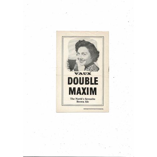 1955/56 Sunderland v York City FA Cup Replay Football Programme