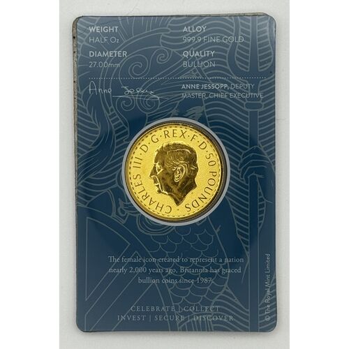 2025 pure gold half ounce Britannia coin