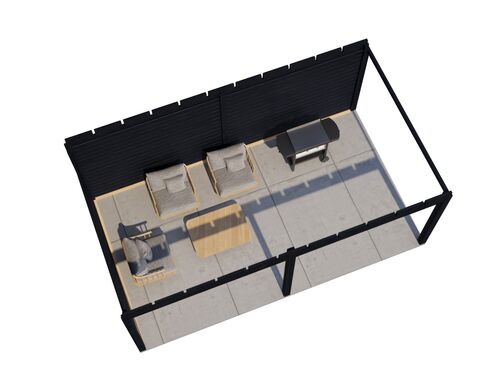 5.88mtr x 3.5mtr 28mm walled Gazebo