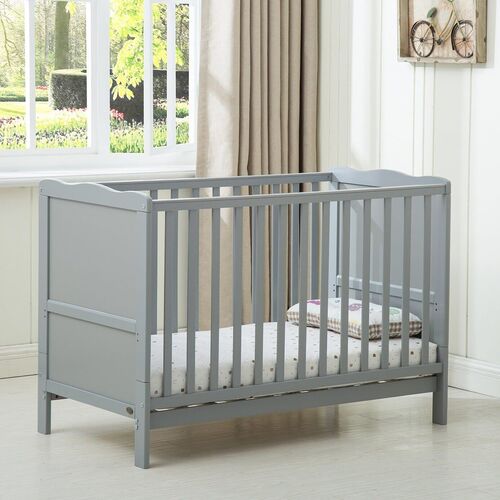 MCC Wooden Baby Cot Bed "Orlando" With Top Changer & Aloe Vera Water repellent Mattress (Mattress size : 120 x 60cm)