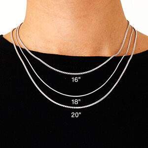 9ct white gold 1.5mm spiga chain