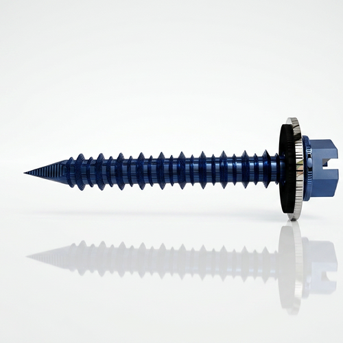 Slotted Head Self Tapping Masonry Screw (With Washer)
