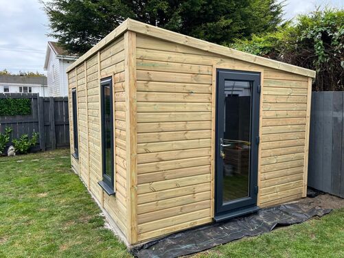 #PVC096 14x10 Pent Summer House/Workshop