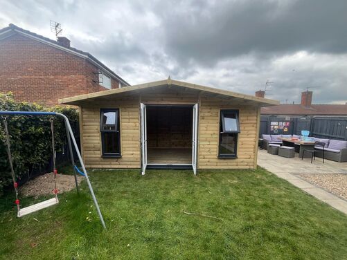 #PVC107 18x10 Apex Reverse Summer House