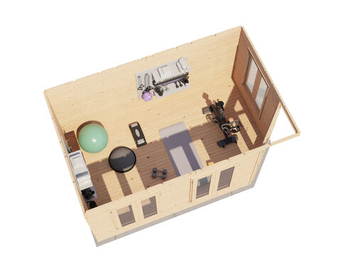 4.8mtr x 3.0mtr 44mm walled Pyramid Roof Cabin Copy