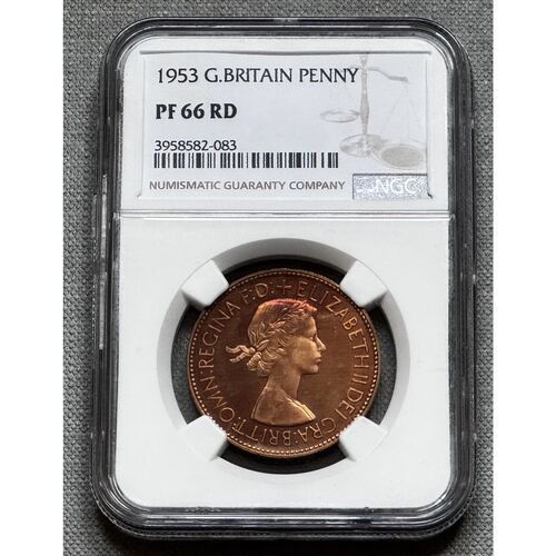 Superb Queen Elizabeth 11 1953 proof penny