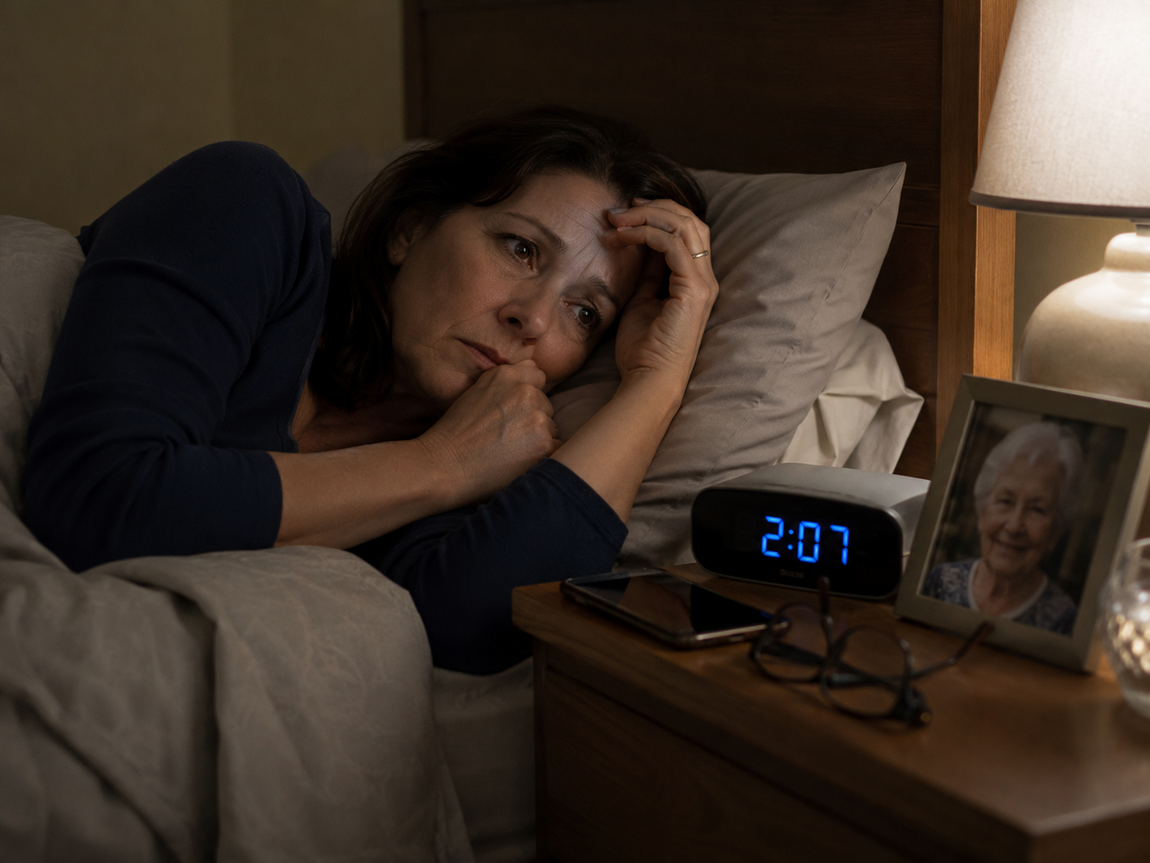 Daughter led awake worried about mum with dementia 