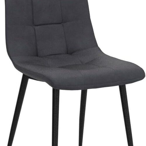 mcc direct Set of 2 Faux Matte Suede Leather Dining Chairs With metal Legs home& restaurants henri