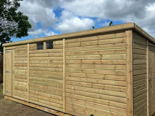18x10 Pent Shed Workshop 