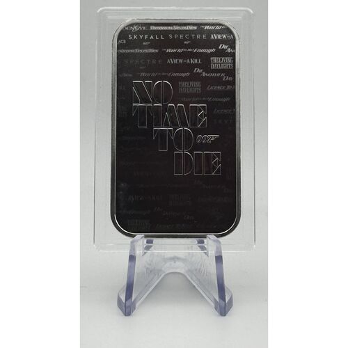 ‘No time to die’ James Bond silver one ounce bar