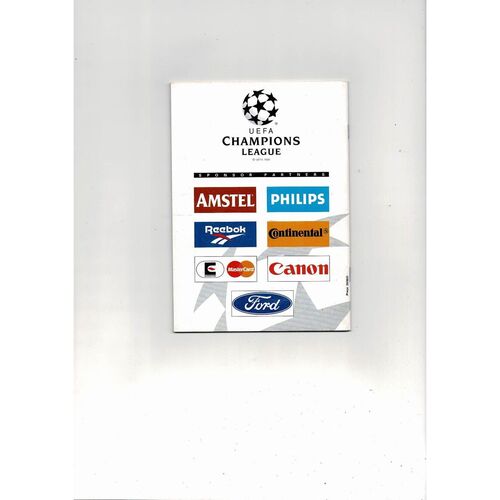 Benfica v AC Milan UEFA Champions League Football Programme 1994/95