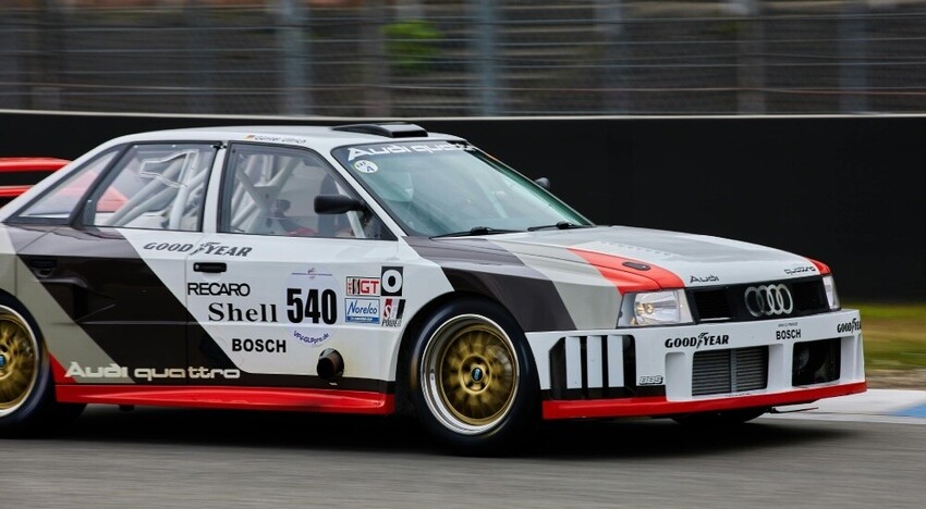 Custom race car graphics classic Audi Quattro