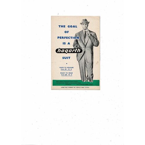 1958/59 Coventry City v Workington Football Programme