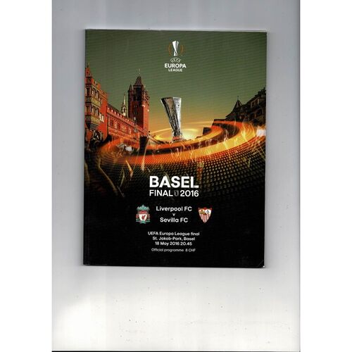 2016 Liverpool v Sevilla Europa League Final Official Football Programme
