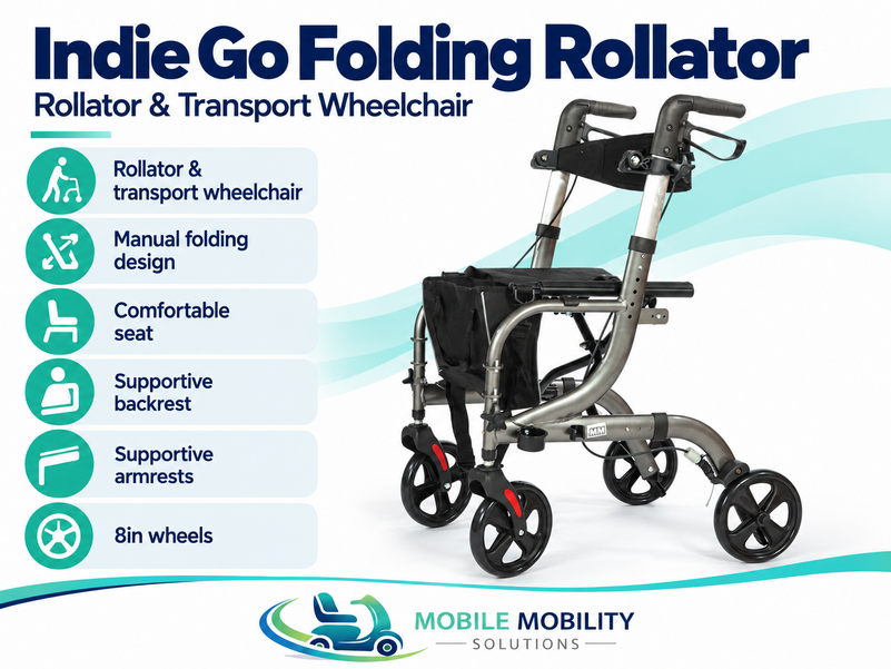 Indie Go Folding Rollator