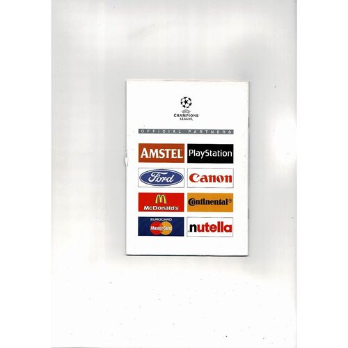 Inter Milan v Manchester United Champions League Football Programme 1998/99