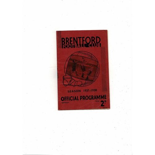 1937/38 Brentford v Fulham FA Cup Football Programme