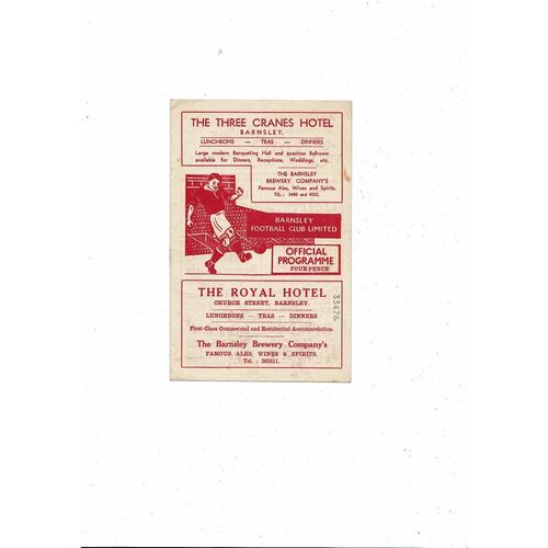 1959/60 Barnsley v Bradford City FA Cup Football Programme