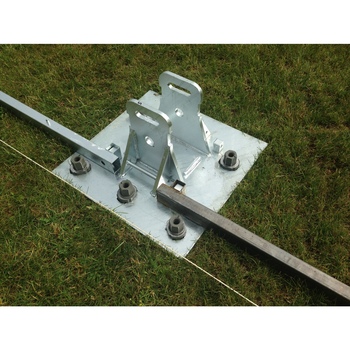 Securing of large temporary structures using bespoke base plates