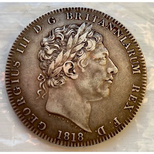 1818 King George 111 silver crown