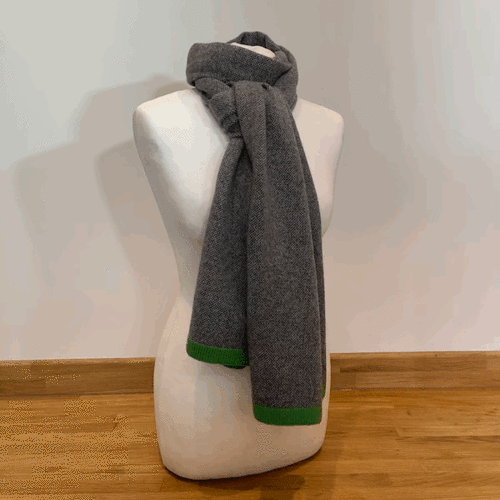 Cashmere jacquard scarf