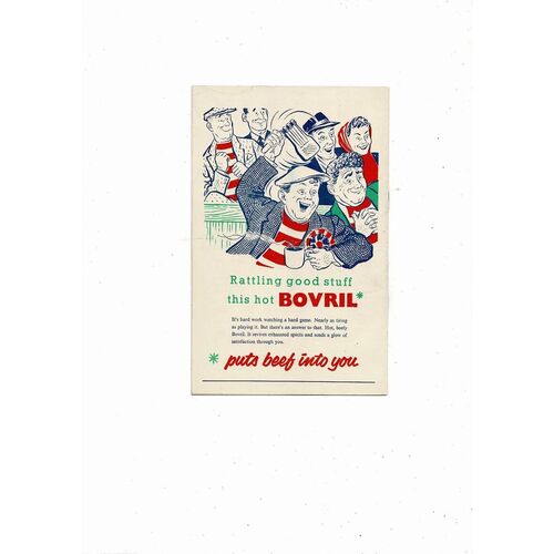 1956 England v Brazil Football Programme