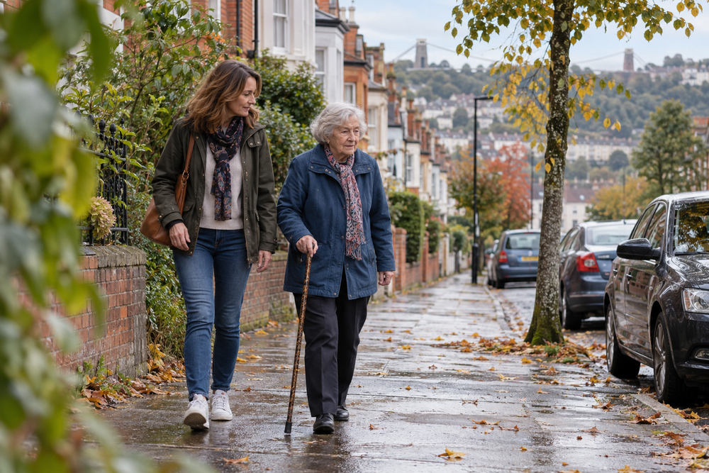 Rebuilding confidence during a walk in Bristol