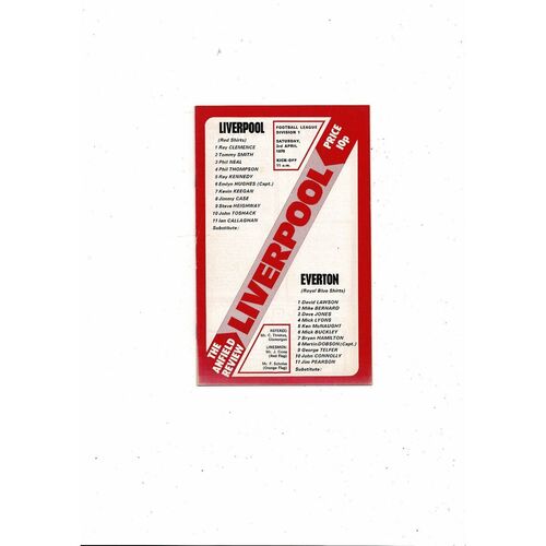 1975/76 Liverpool v Everton Football Programme