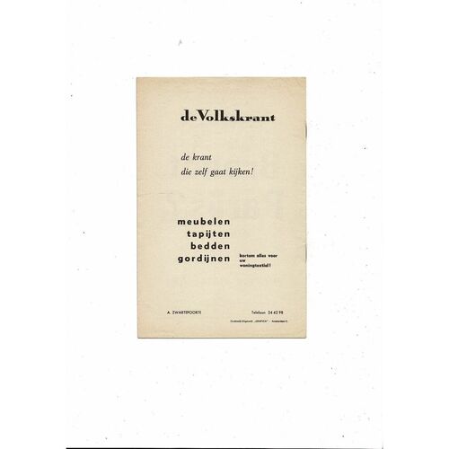 DWS Amsterdam v Leeds United Fairs Cup Football Programme 1966/67