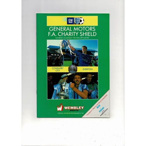 1987 Coventry City v Everton Charity Shield Football Programme