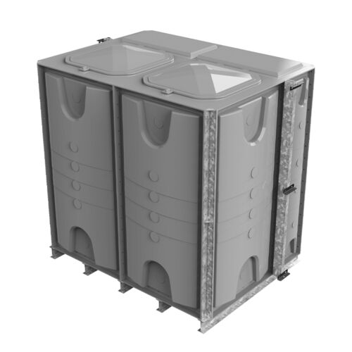 PW.2X1.5X2.IFB.DIV.AG(1+1) - 6000 LITRE SECTIONAL WATER TANK, INTERNALLY FLANGED BASE (IFB)