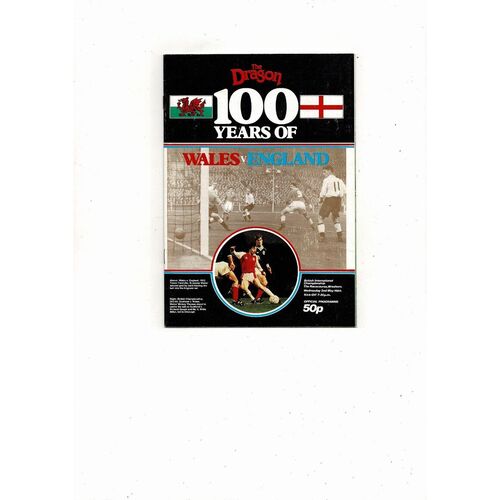 1984 Wales v England British Championship Football Programme @ Wrexham